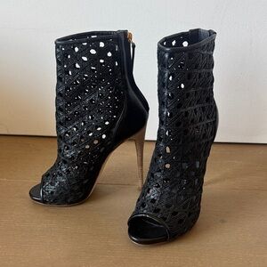 Giuseppe Zanotti Black Cutout Heeled Booties